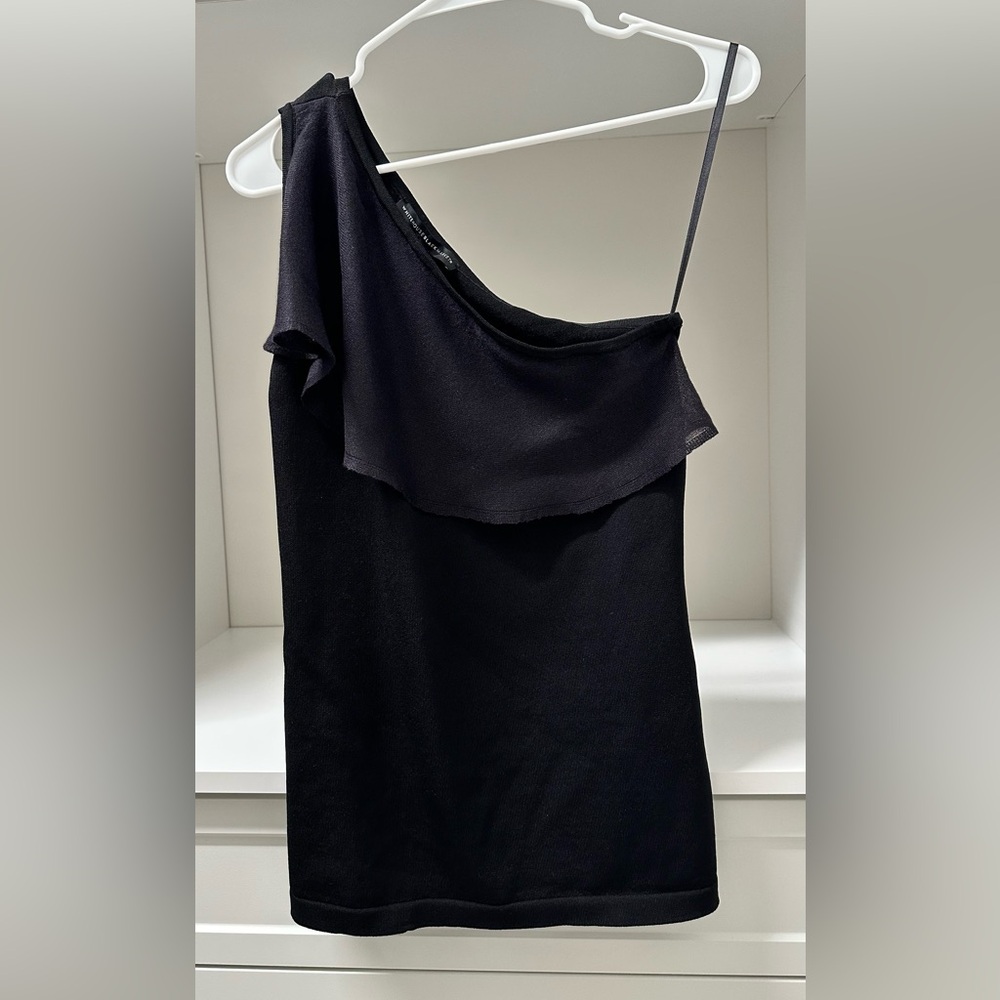 White House Black Market Chic One-Shoulder Black Dress
